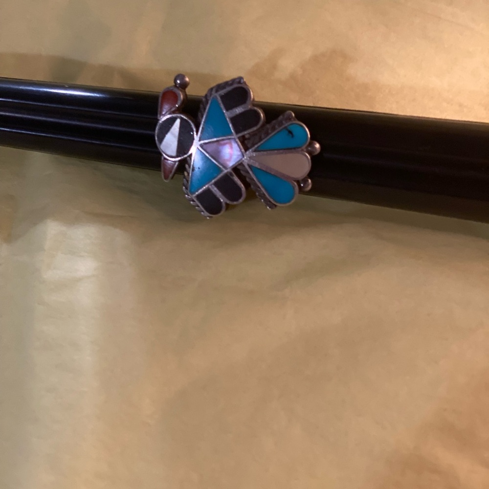 NATIVE OLD PAWN ZUNI RING - Picture 2 of 3
